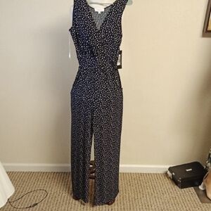 Polka Dot Jumpsuit - Black and White